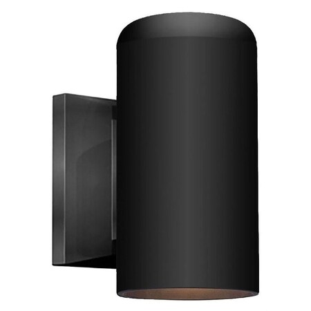 Homeroots 6.88 x 4.5 x 4.63 in. 1-Light Matte Black Cylinder Wall Sconce 398522
